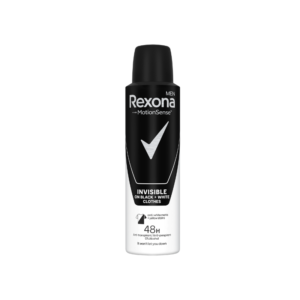 Untitled design (100) Rexona Men спрей дезодорант Invisible Black & White – 150 мл