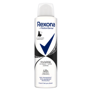 Rexona спрей дезодорант Invisible Black & White – 150 мл